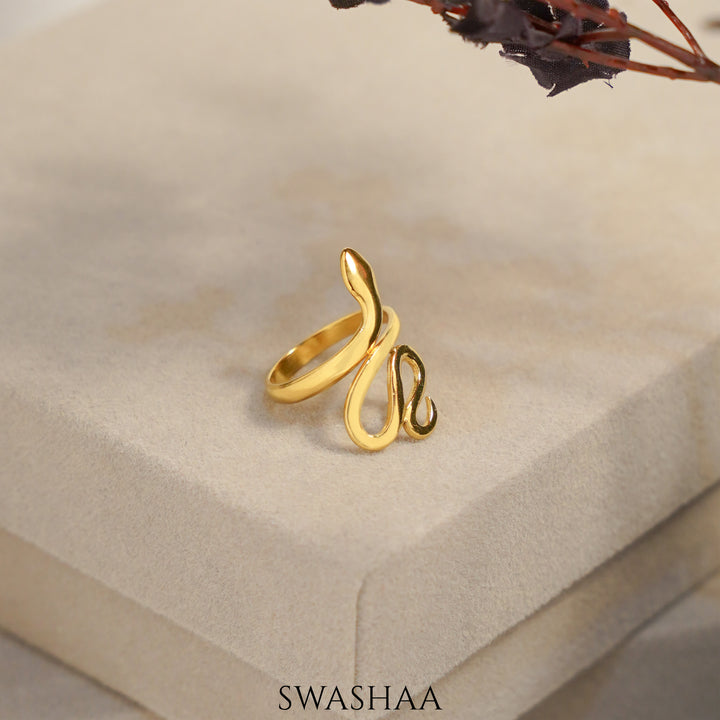 Oni Snake 18K Gold Plated Ring