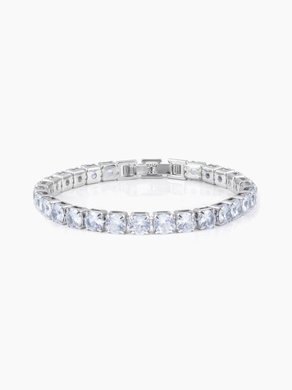 Orion Diamonds White Silver Men's Tennis Bracelet