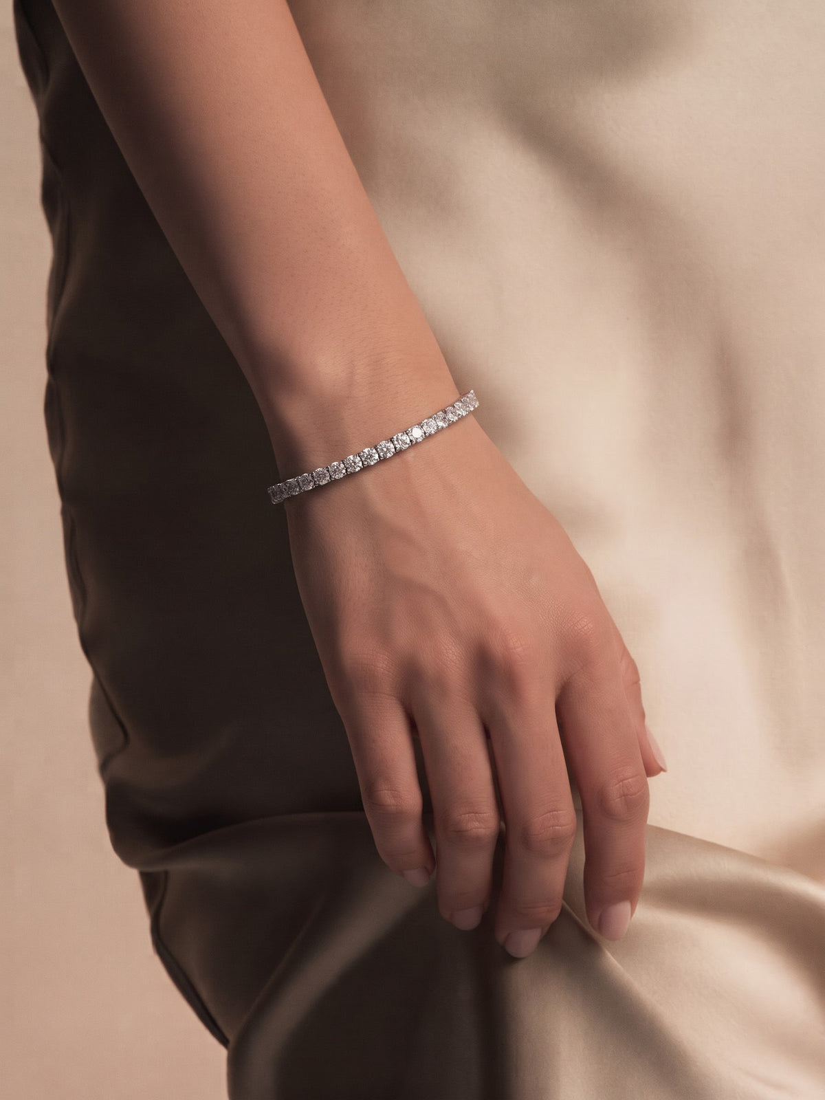 Orion Diamond Charms White Silver Loose Bracelet