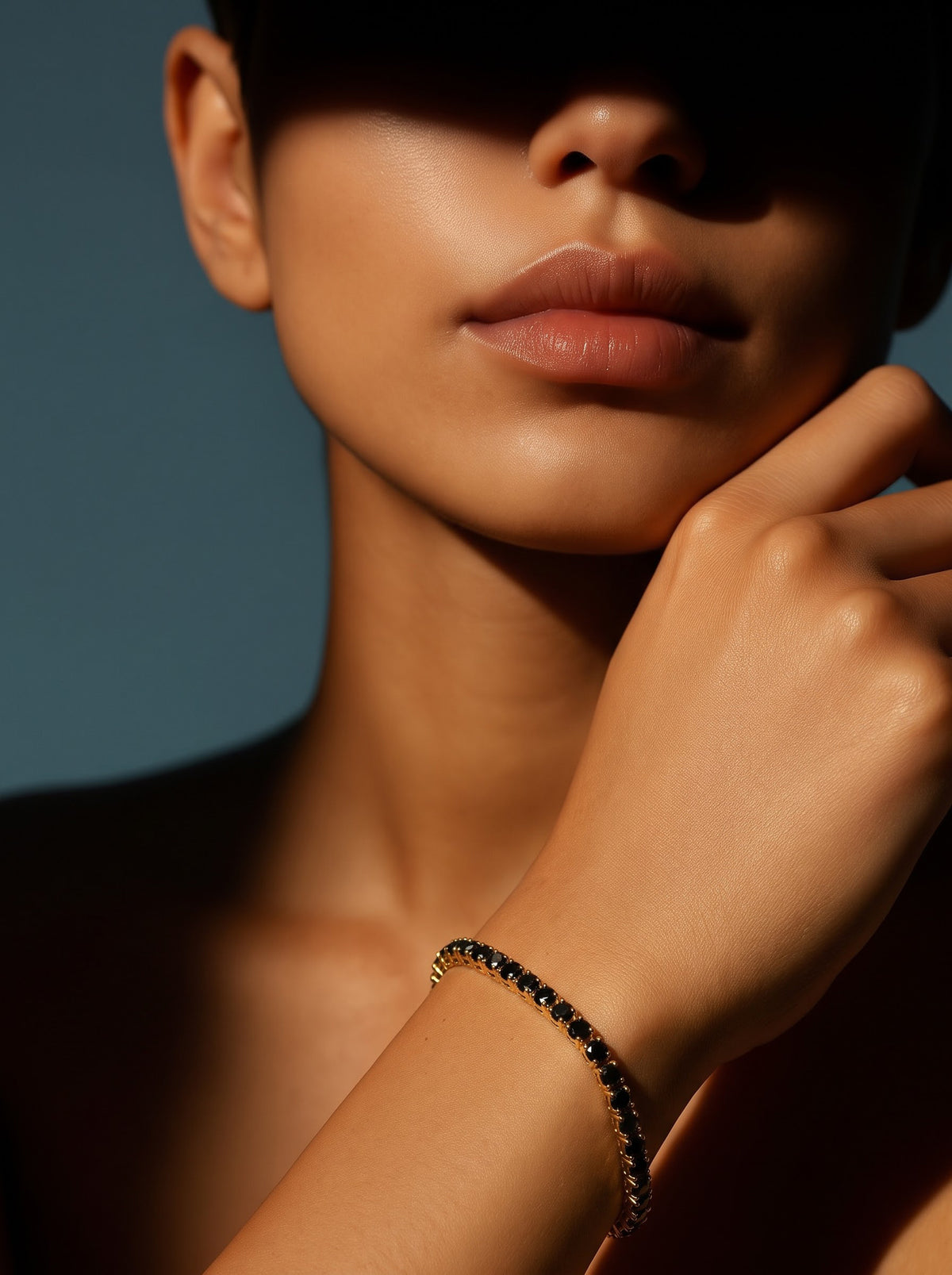 Orion Diamond Black gold Tennis Loose Bracelet
