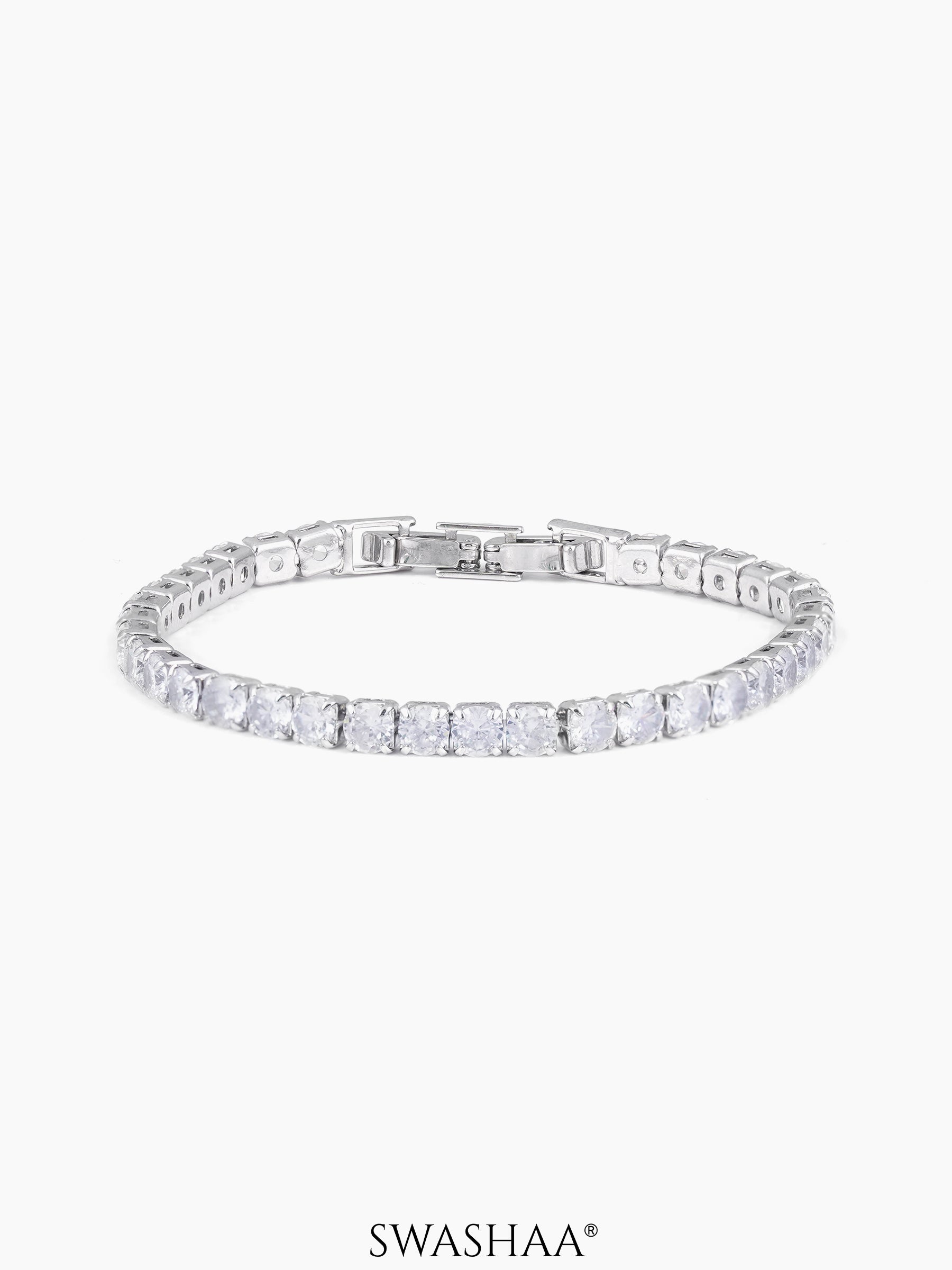 Orion Diamond Charms White Silver Loose Bracelet