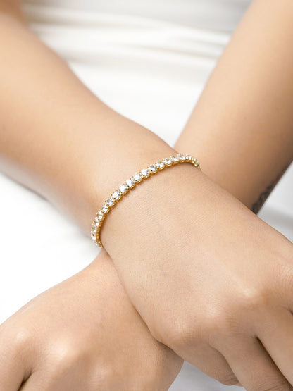 Orion Diamond White 18K Gold Plated Loose Bracelet