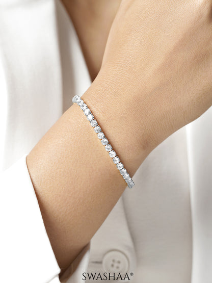 Orion Diamond Charms White Silver Loose Bracelet