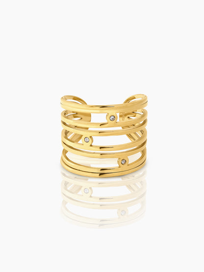 Orlyn Wide Cage Silhouette Diamond Ring