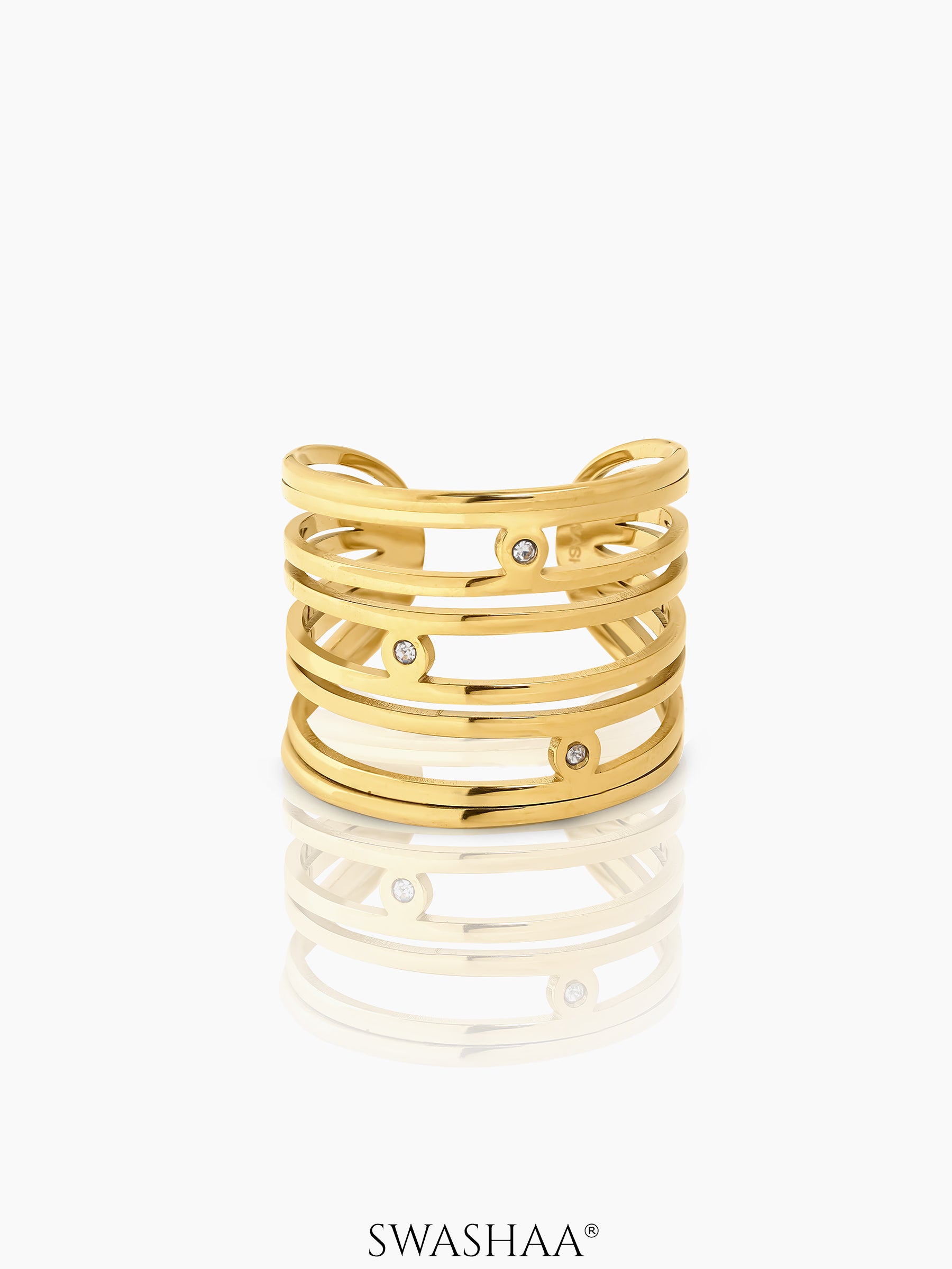 Orlyn Wide Cage Silhouette Diamond Ring