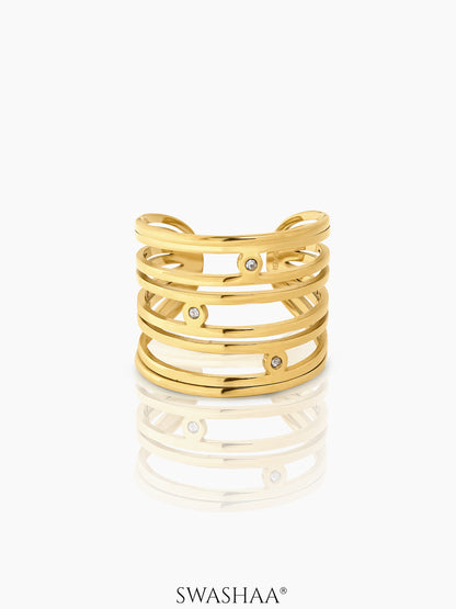 Orlyn Wide Cage Silhouette Diamond Ring