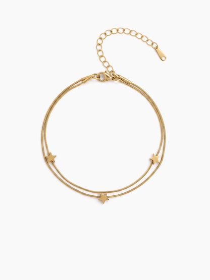 Ostina Star 18K Gold Plated Women's Anklet