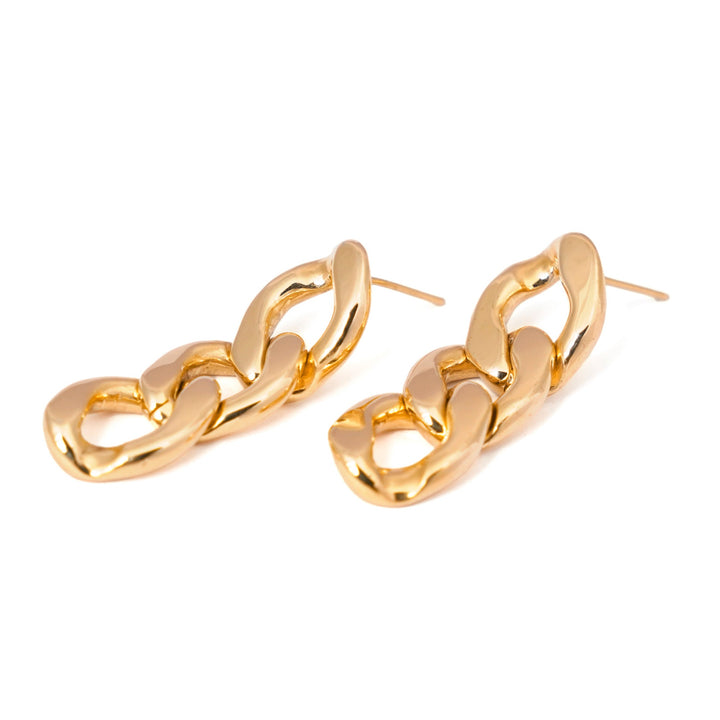 Phoebe Chain 18K Gold Plated Earrings
