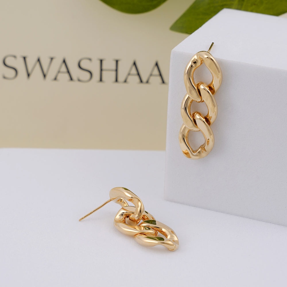 Phoebe Chain Earrings - Swashaa