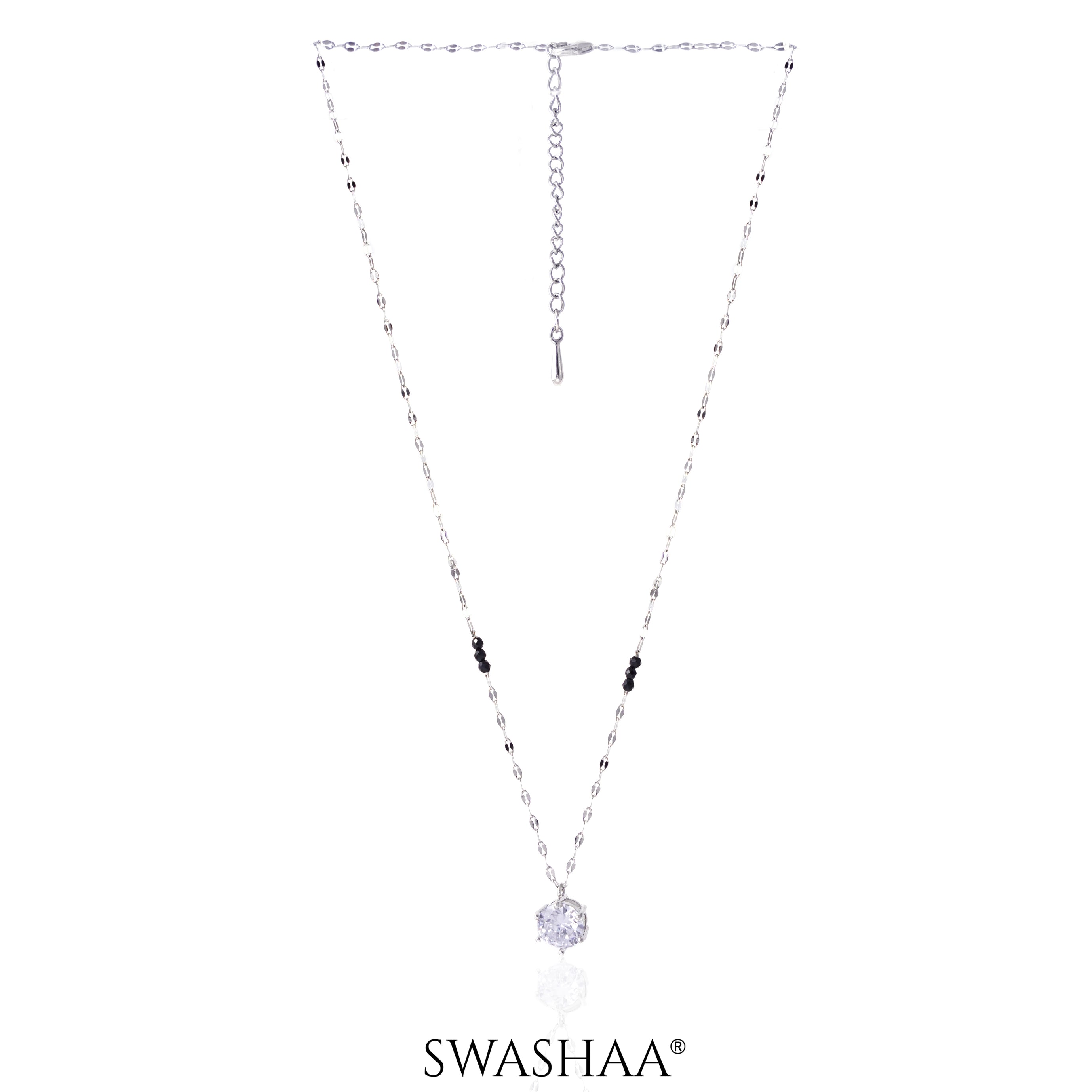 Madan Solitaire Silver Mangalsutra