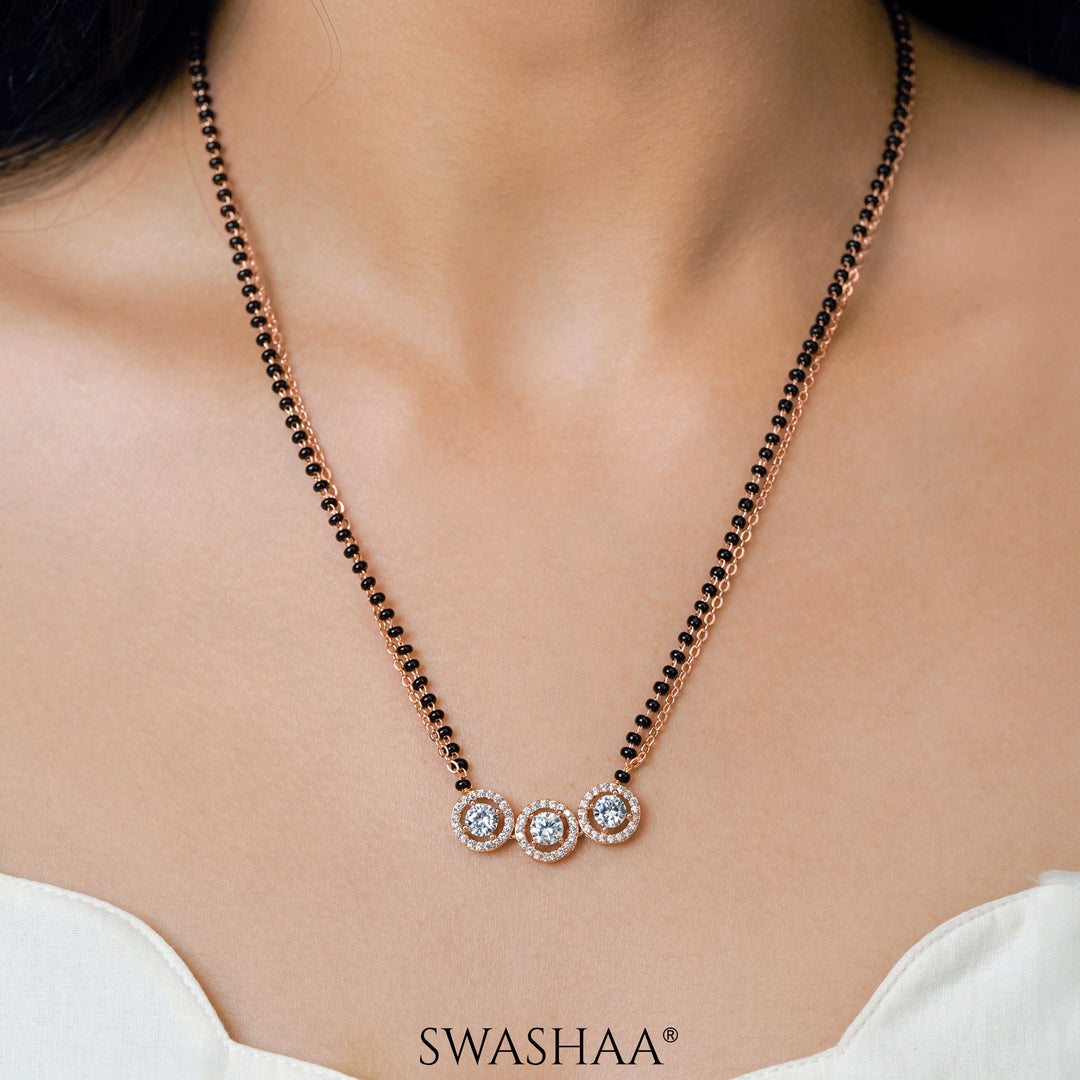 Pihu Rosegold Plated Mangalsutra