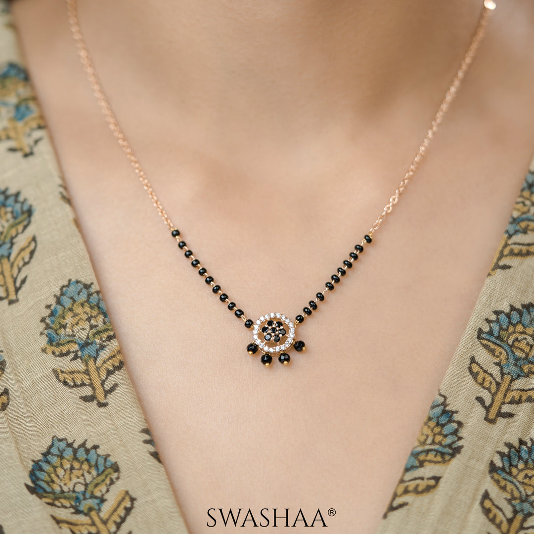 Dityaa Rosegold Plated Mangalsutra