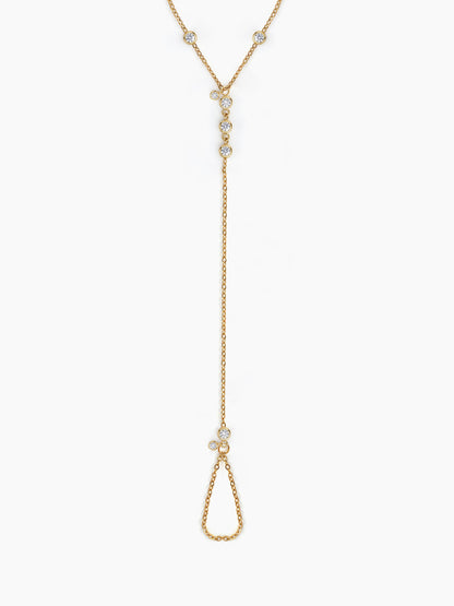 Palora Diamond Solitaire 18K Gold Plated Layered Ring Bracelet