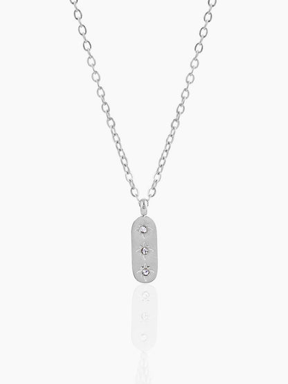 Parky Bar Star Silver Chain Pendant Necklace