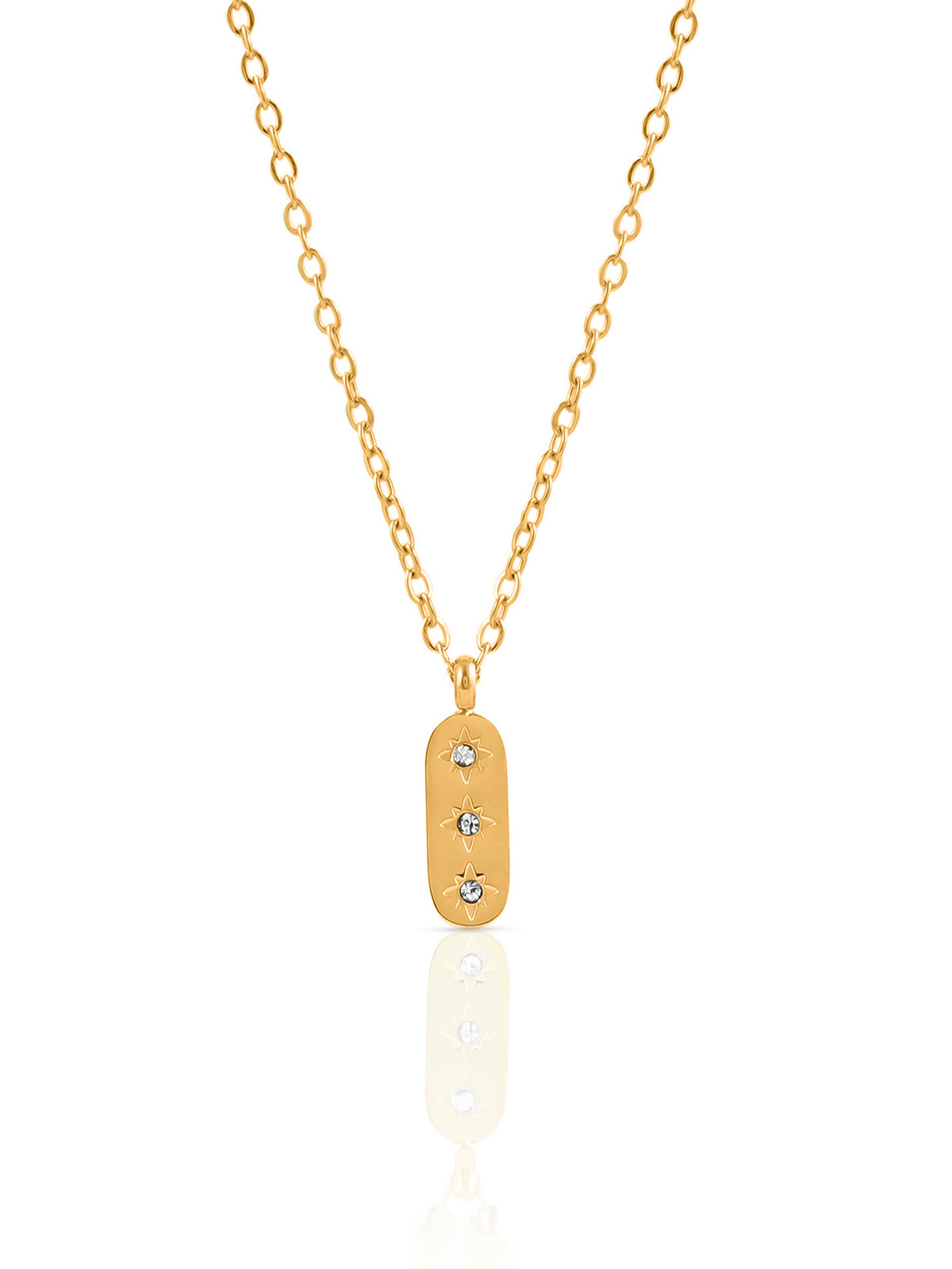Parky Bar Star 18K Gold Plated Chain Pendant Necklace