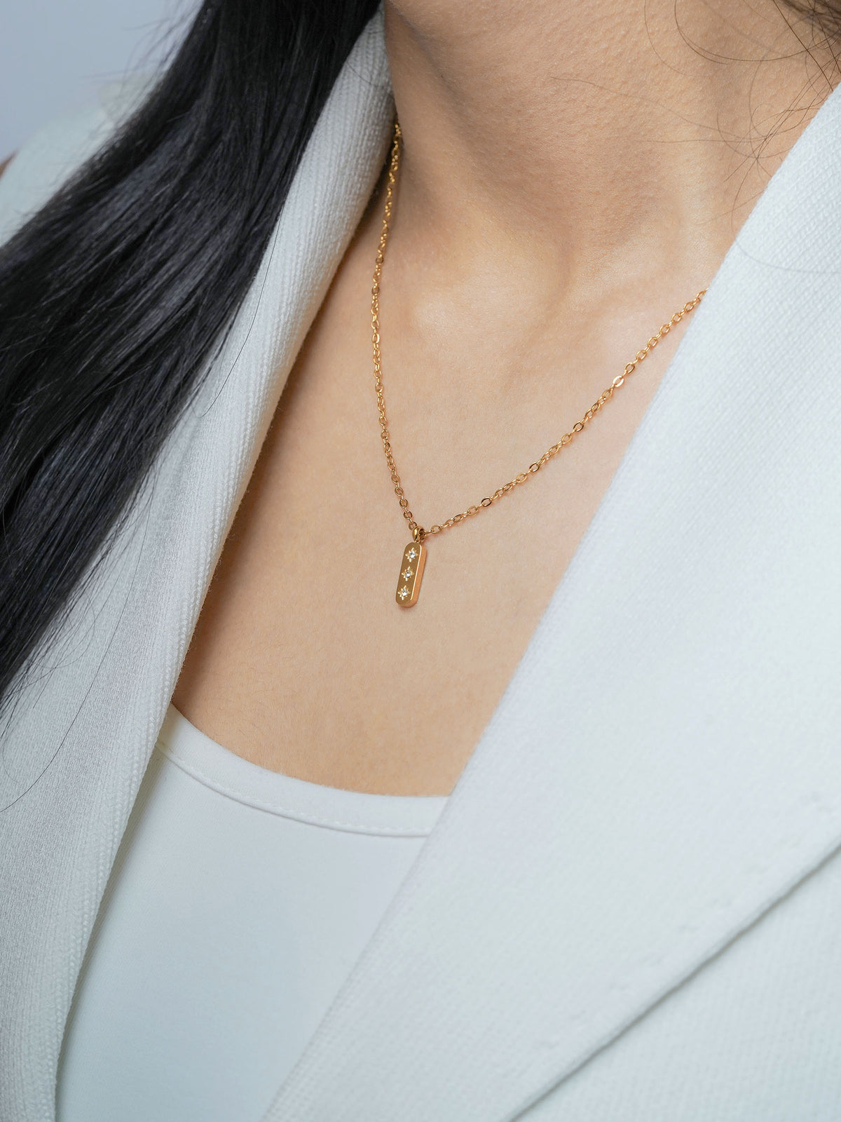 Parky Bar Star 18K Gold Plated Chain Pendant Necklace