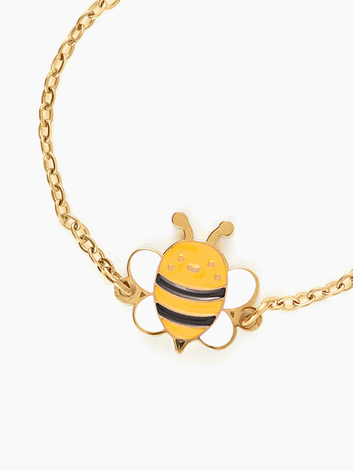 Peeka Bee Butterfly Charms 18K Gold Plated Kid's Loose Bracelet