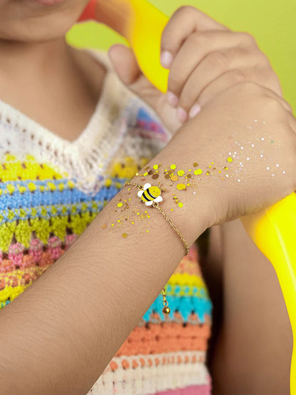 Peeka Bee Butterfly Charms 18K Gold Plated Kid's Loose Bracelet