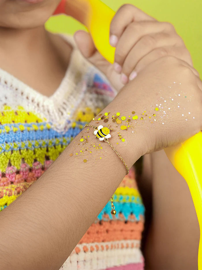 Peeka Bee Butterfly Charms 18K Gold Plated Kid's Loose Bracelet