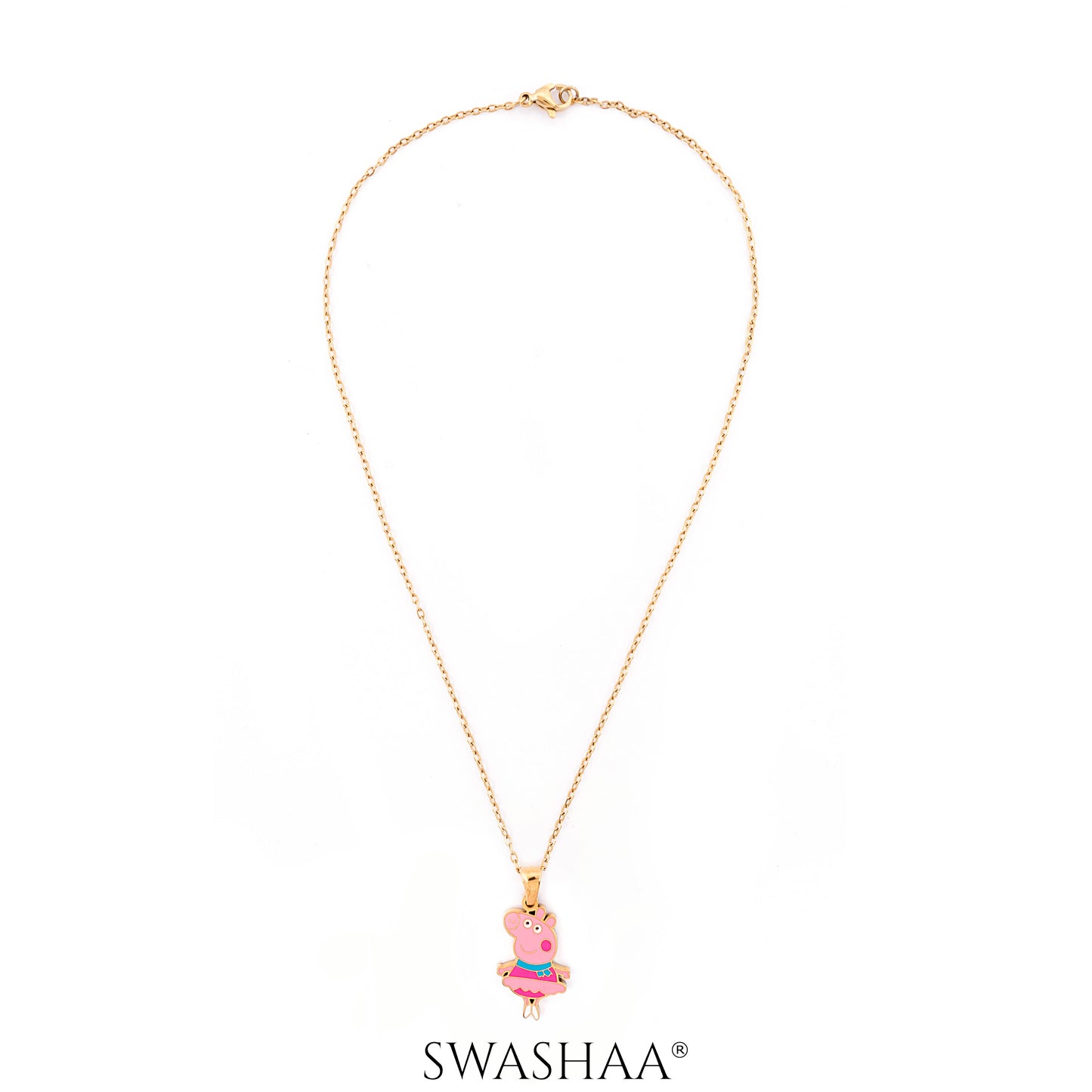Pepa Pig 18K Gold Plated Kid's Pendant Necklace Set