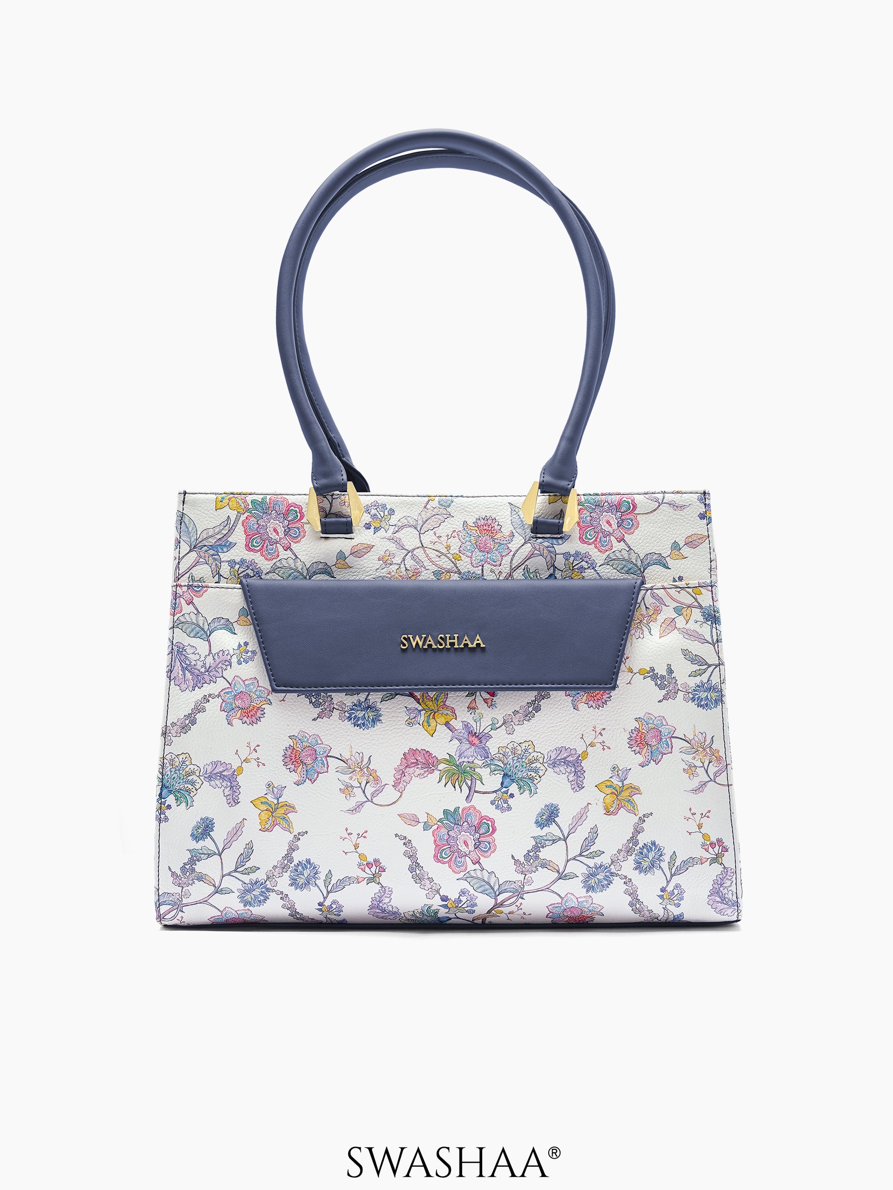Petal Prowess Leather Hand Bag