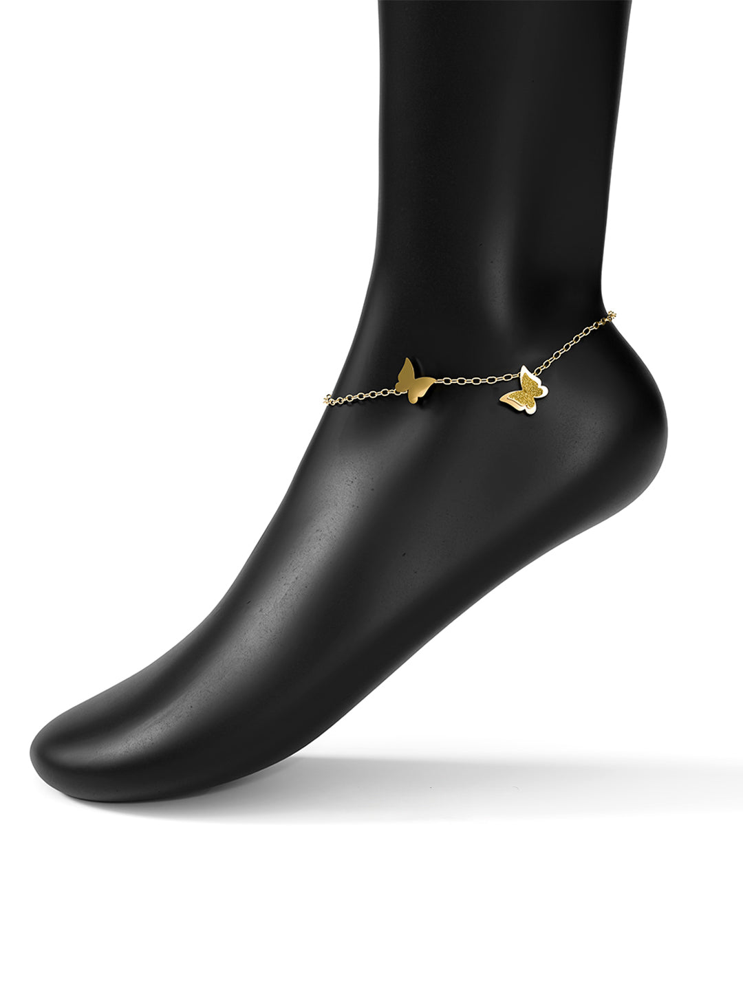 Pierid Butterfly Charms 18K Gold Plated Women's Anklet