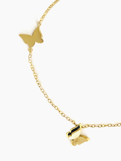 Pierid Butterfly Charms 18K Gold Plated Women's Anklet