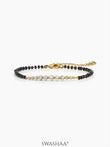 Pranika Diamond Bar 18K Gold Plated Mangalsutra Bracelet