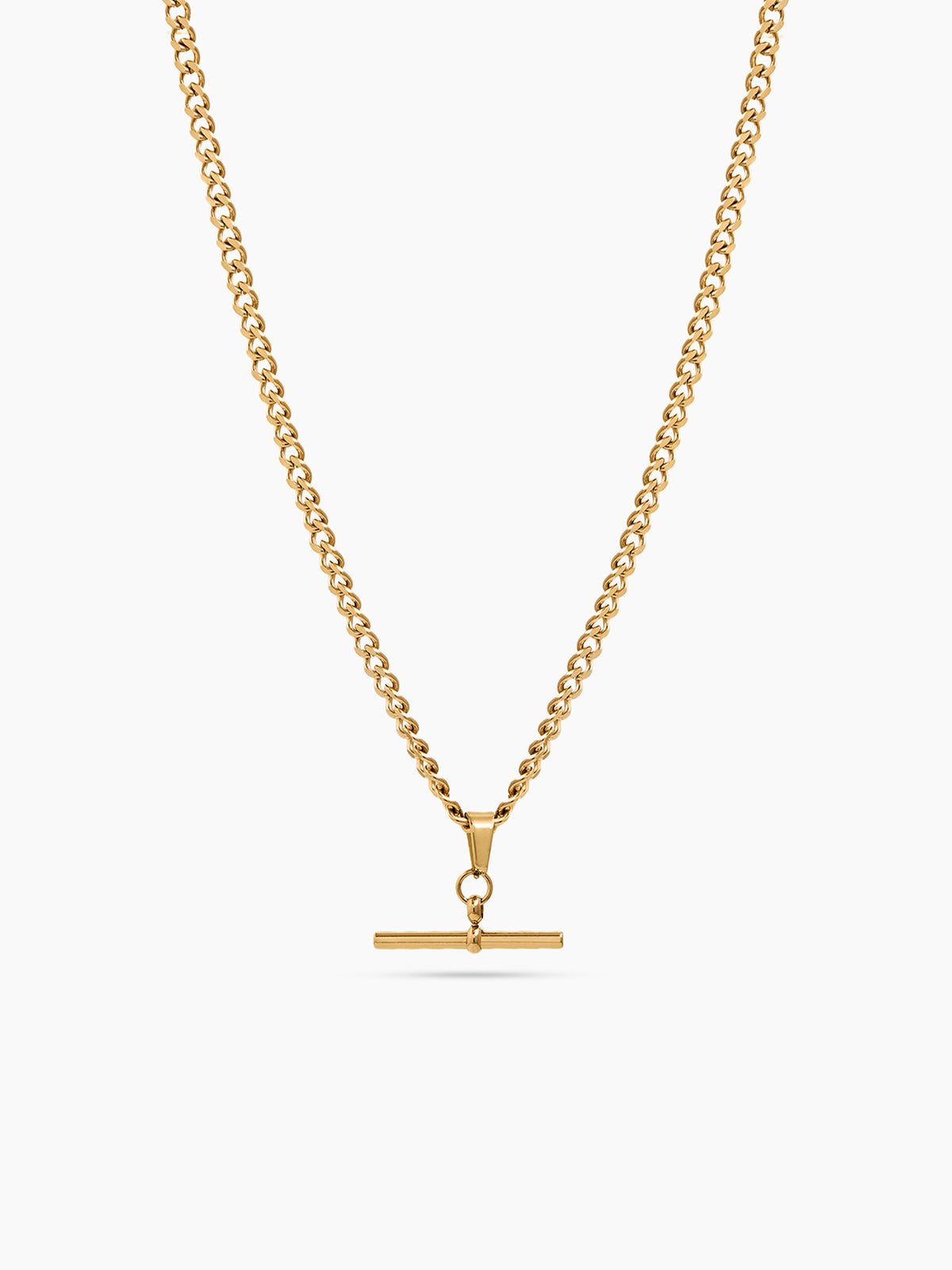 Preston Bar 18K Gold Plated Cuban Chain Men's Chain Pendant