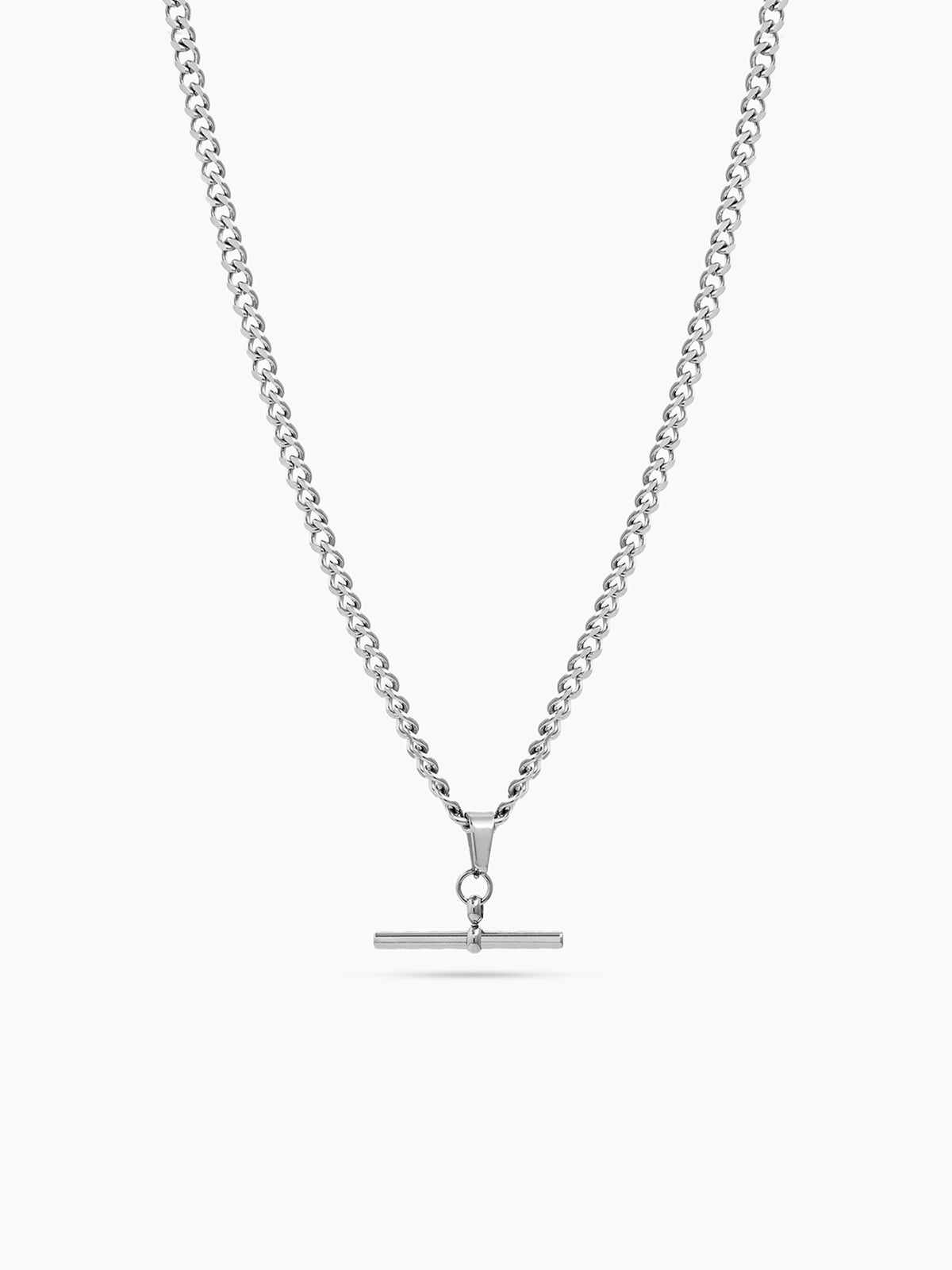 Preston Bar Silver Cuban Chain Men's Chain Pendant