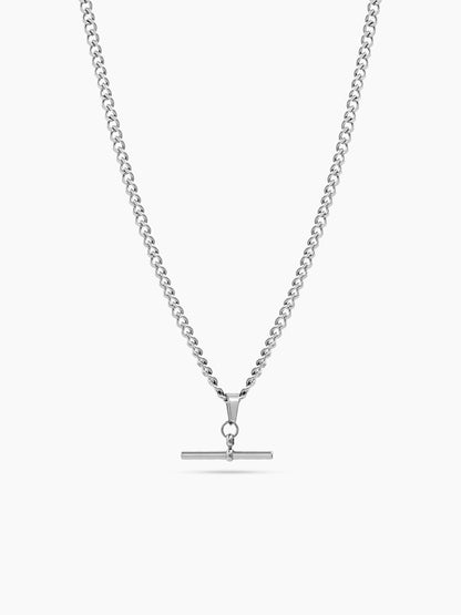 Preston Bar Silver Cuban Chain Men's Chain Pendant