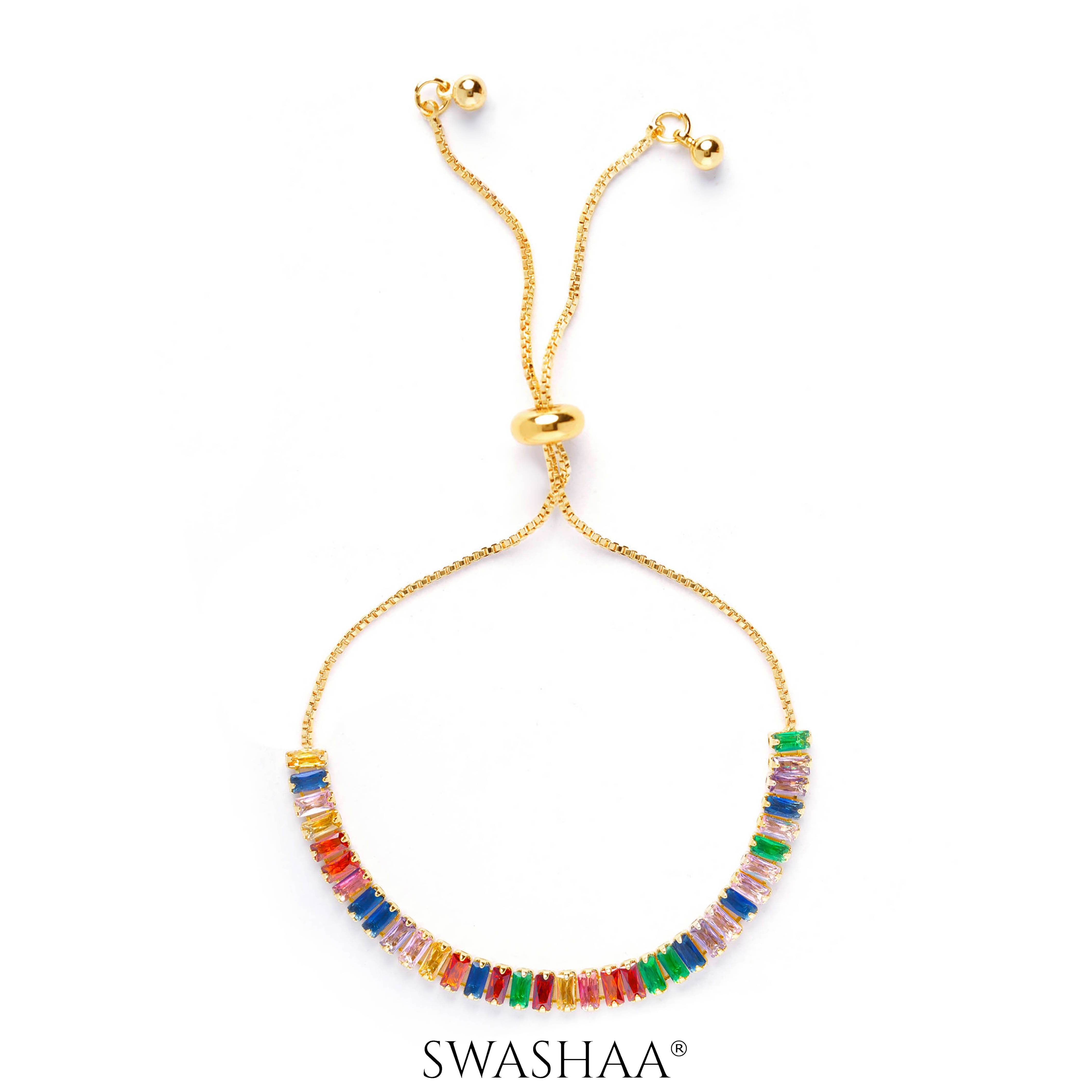 Prismatic Coloured 18K Gold Plated Bracelet