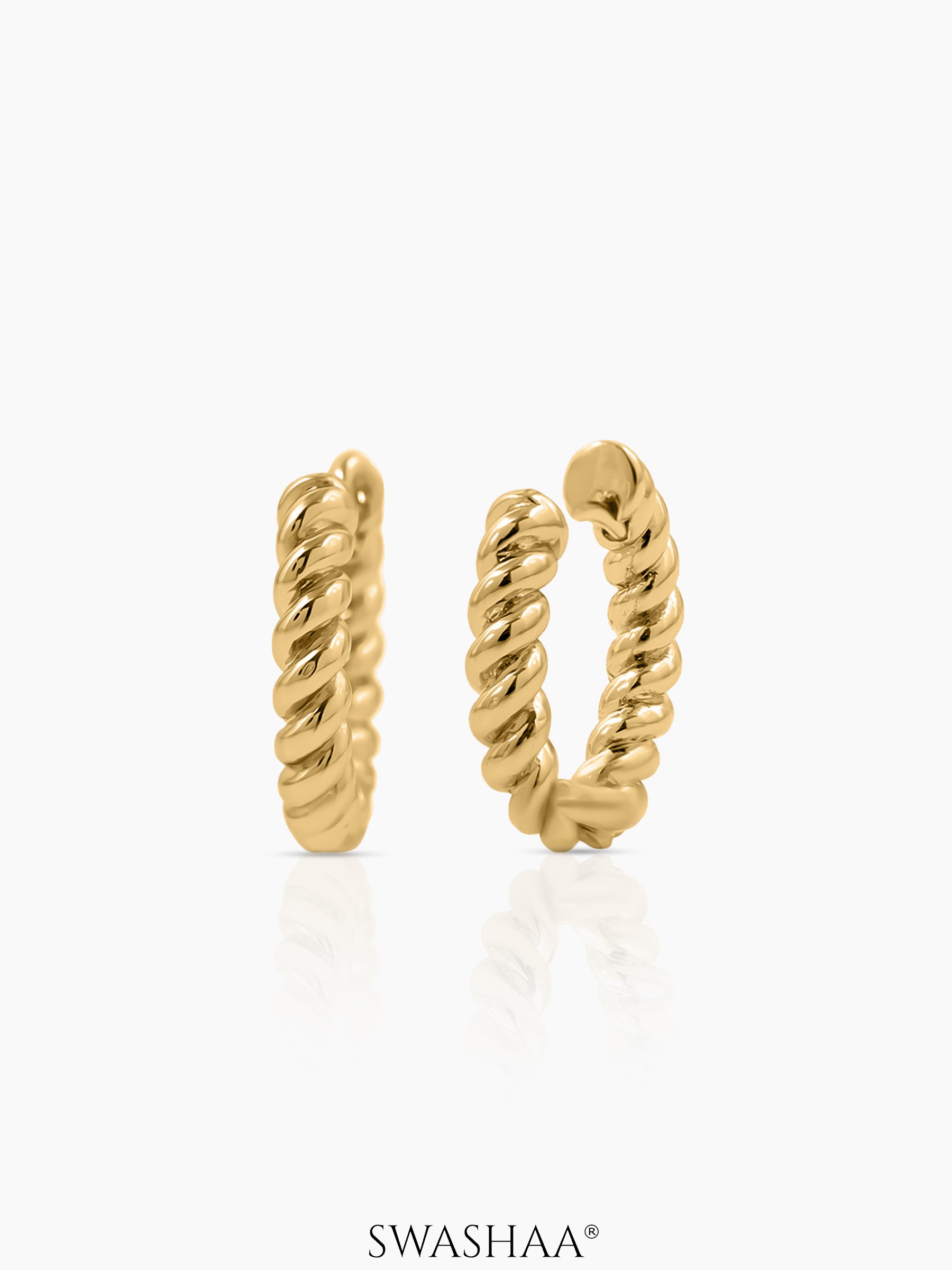 Quintus 18K Gold Plated Hoop Earrings