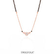 Rivya Solitaire Rosegold Plated Mangalsutra