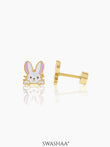 Ra Ra Rabbit 18K Gold Plated Kid's Earrings