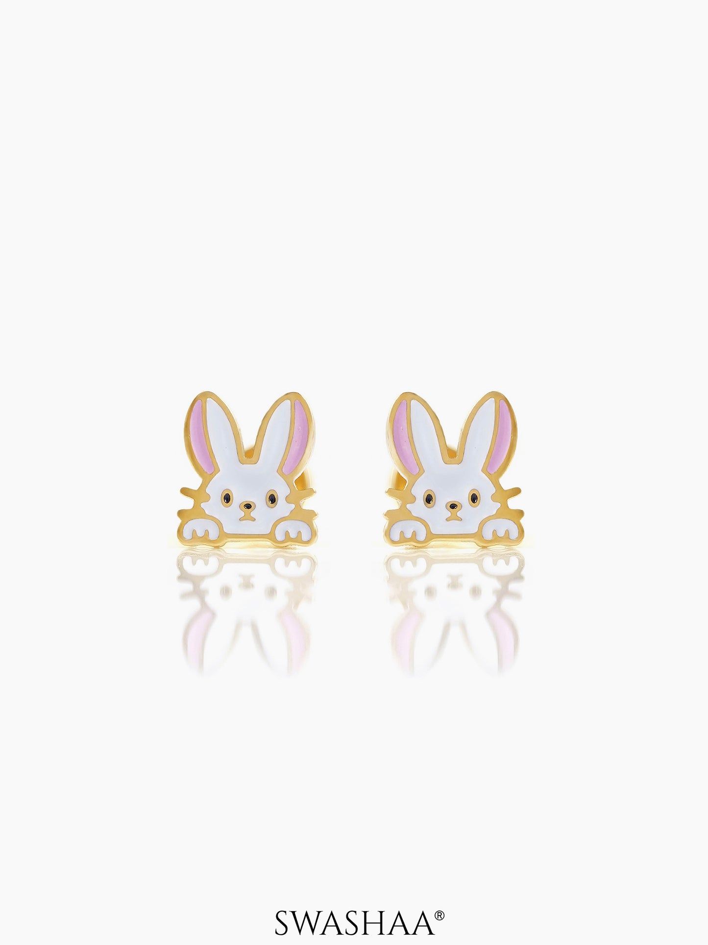 Ra Ra Rabbit 18K Gold Plated Kid's Earrings