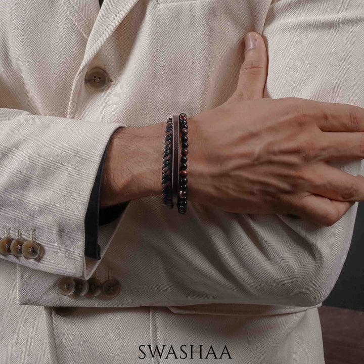 Ragnar Men's Leather Bracelet - Swashaa