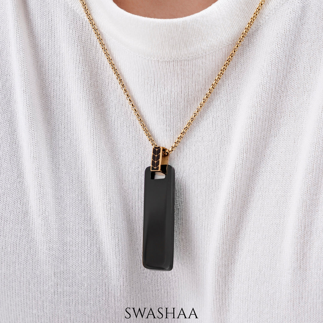 Rahla 18K Gold Plated Men's Chain Pendant - Swashaa