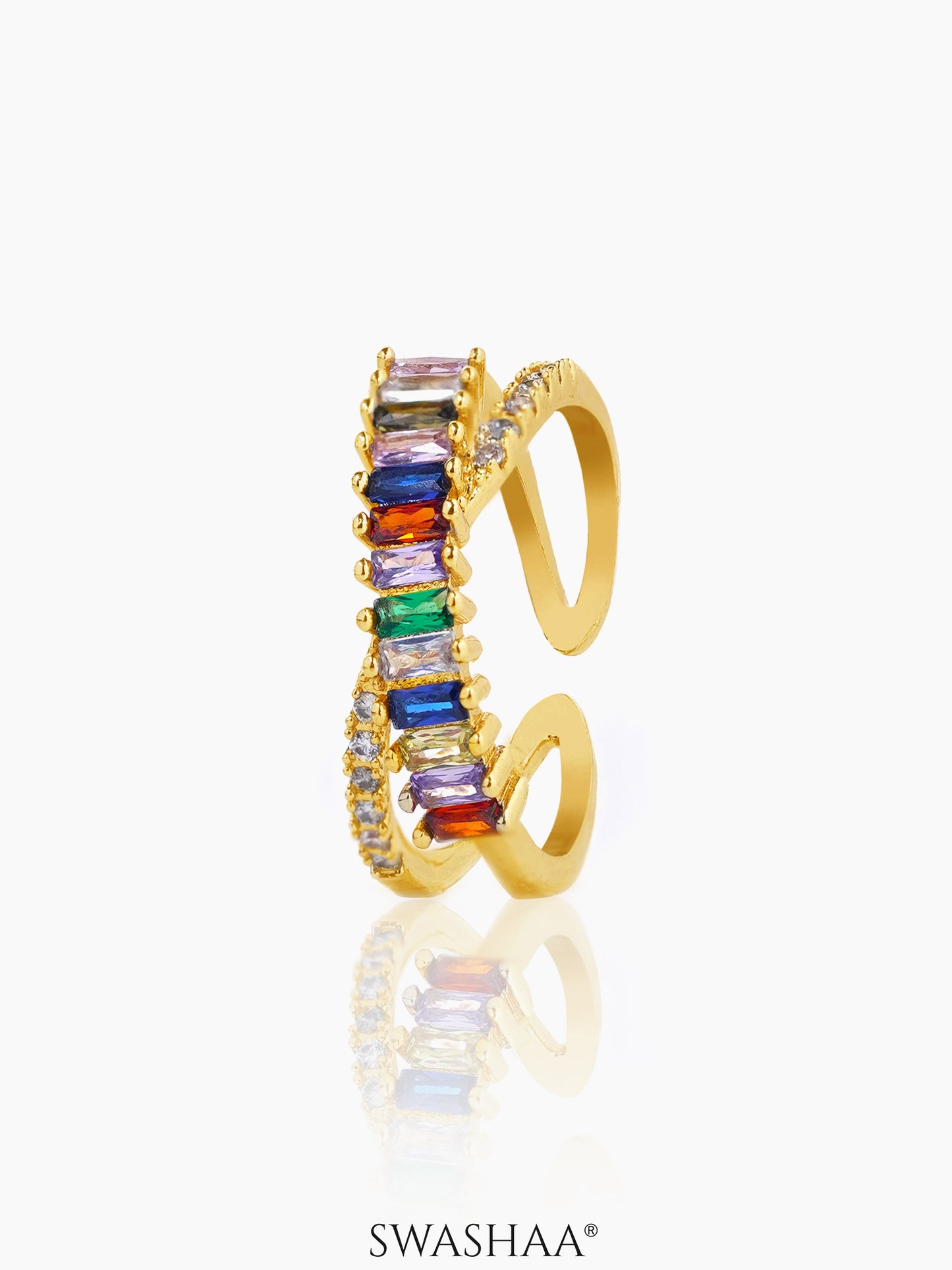 Rainbow 18K Gold Plated Ring