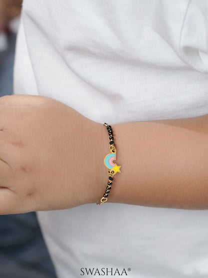 Rainbow Star Charm 18K Gold Plated Kid's Nazariya Bracelet