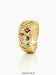 Rasam Diamond 18K Gold Plated Ring