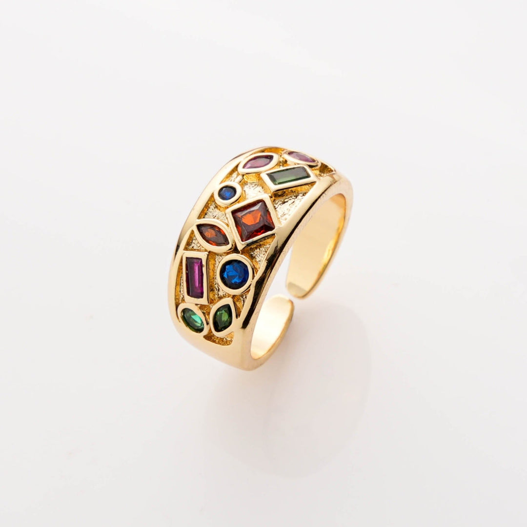 Rasam Diamond 18K Gold Plated Ring