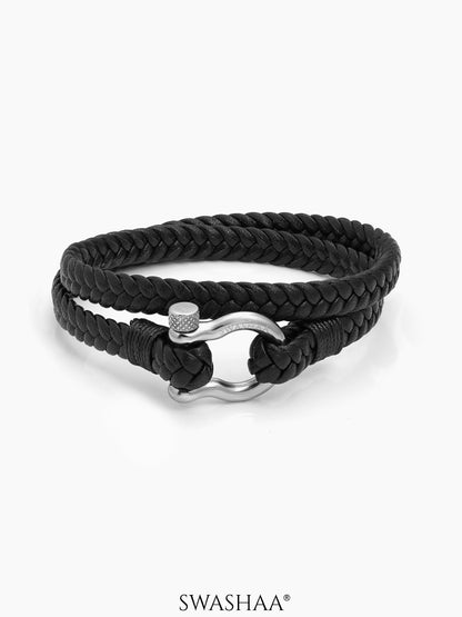 Ravik Twist Men's Leather Bracelet
