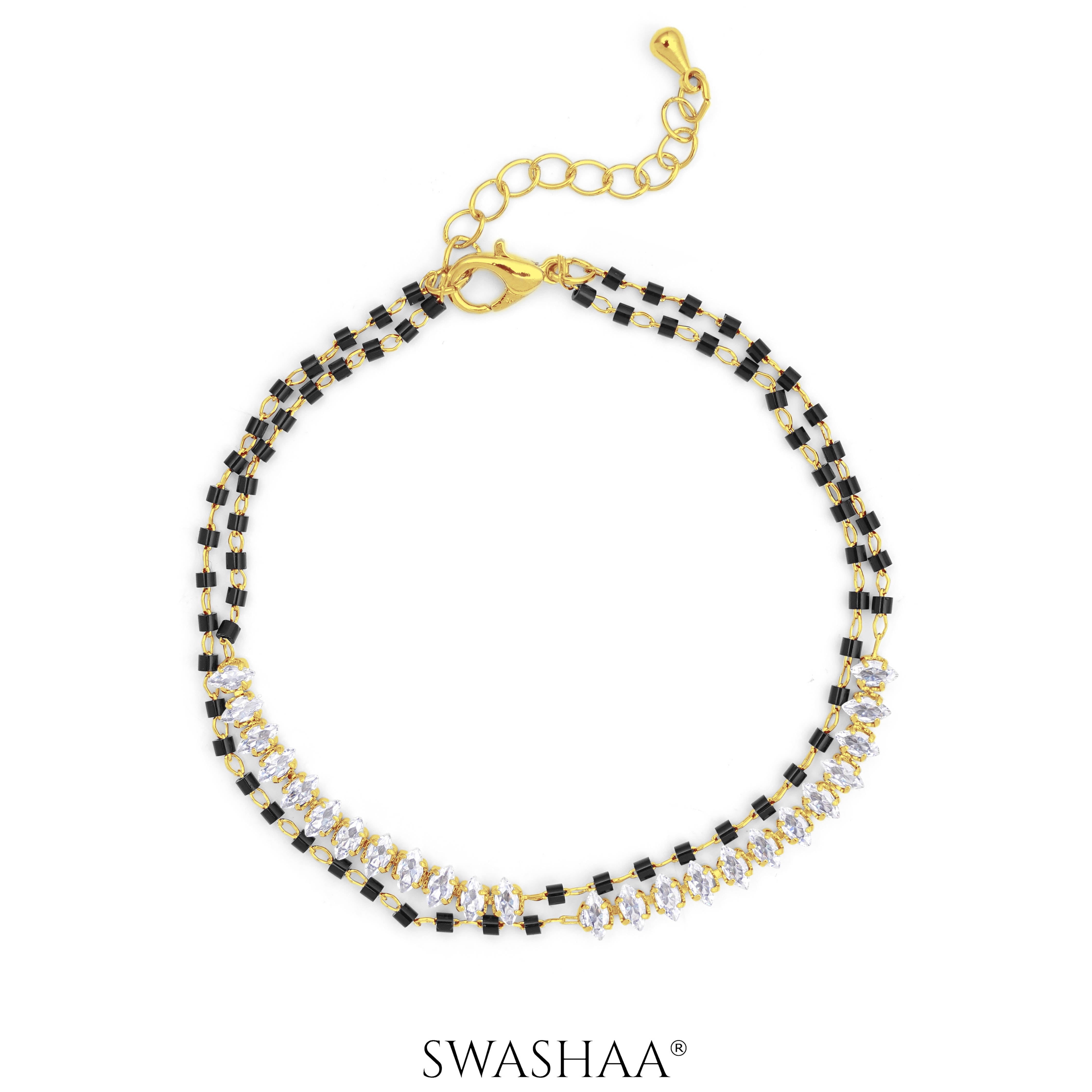 Rehaa Marquise Diamond Mangalsutra Bracelet