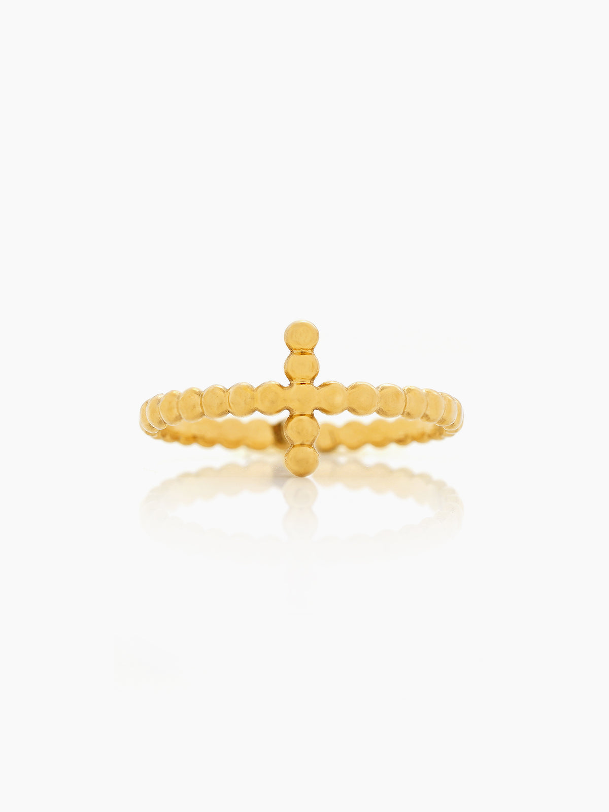 Rei Dotted Adjustable18K Gold Plated Ring