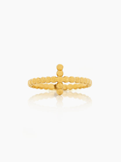 Rei Dotted Adjustable18K Gold Plated Ring