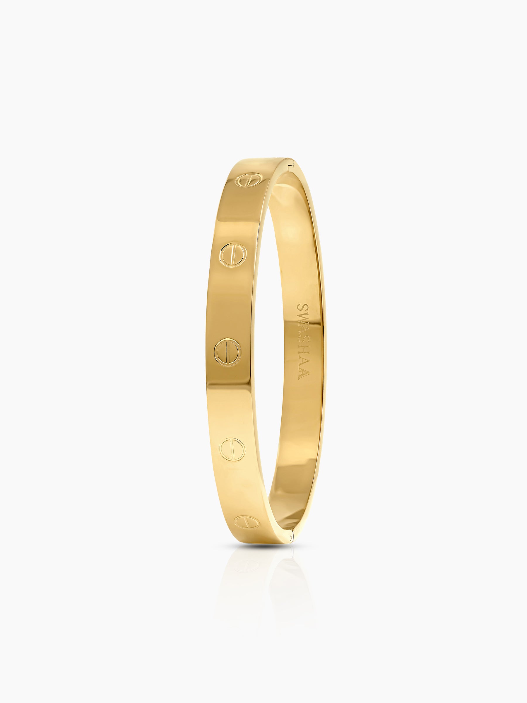 Renix Screw Emblem 18K Gold Plated Men's Bracelet