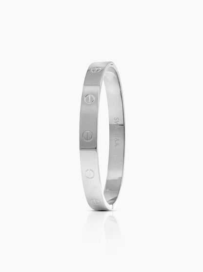 Renix Screw Emblem Silver Men's Bracelet