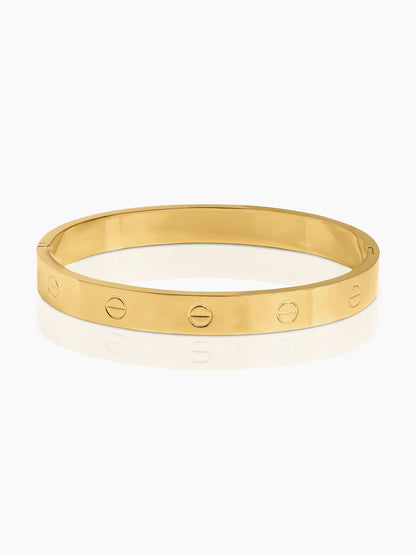Renix Screw Emblem 18K Gold Plated Men's Bracelet