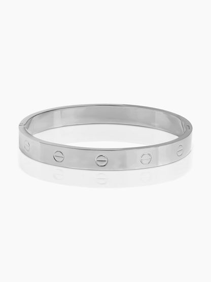 Renix Screw Emblem Silver Men's Bracelet